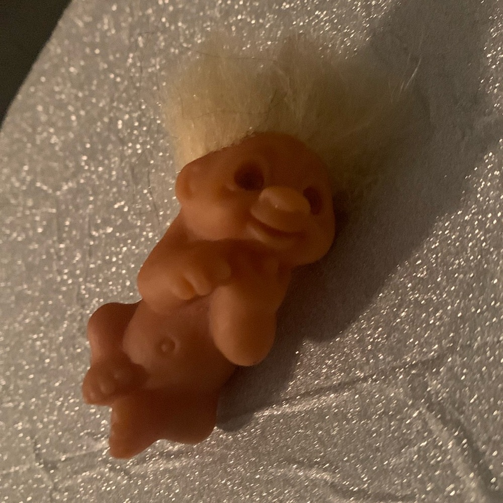 1985 NEWBORN BABY  3" Dam Troll Doll - Marked Dam 1985 Denmark